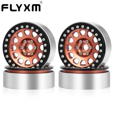 FLYXM RC 2.2'' Alloy Beadlock Wheels For 1:10 Axial Wraith SCX10 TRX4 D90 Truck