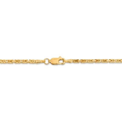 Pre-owned Superdealsforeverything Real 14kt Yellow Gold 16 Inch 2mm Byzantine With Lobster Clasp Chain; 16 Inch