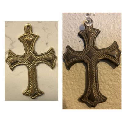 32 Ounce BRASS AGER Darkening Solution antique vintage old metal patina rustic 