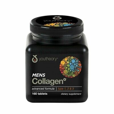 Youtheory Men's Collagen Advanced with Biotin, 160Count (1 Bottle)