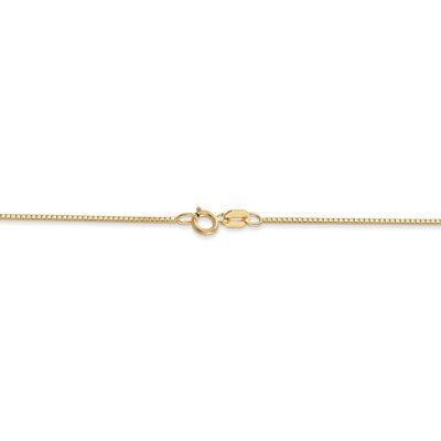 Pre-owned Superdealsforeverything Real 14kt Yellow Gold 18 Inch .7mm Box With Spring Ring Clasp Chain; 18 Inch