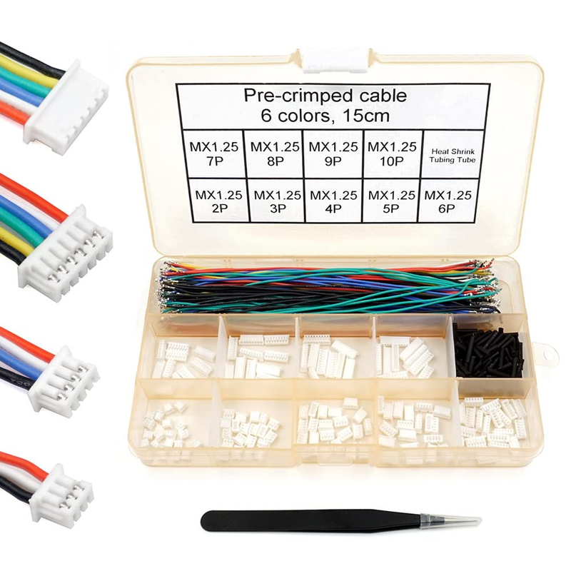 1.25Mm Pitch Connectors and Pre-Crimped Silicone Cables Compatible with Molex Pi