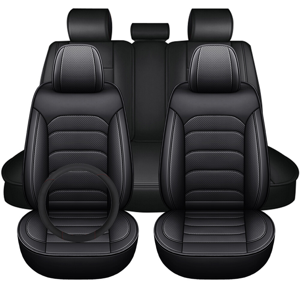 For Toyota RAV4 Front + Rear Car Seat Covers 5-Seats Protector Leather Full Set