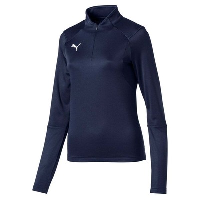 

Puma Liga Training Quarter Zip Pullover Jacket Womens Blue Casual Athletic Outer, Синий, Puma Liga Training Quarter Zip Pullover Jacket