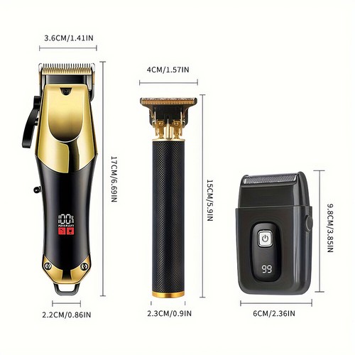 Professional Hair Clippers Barber Clippers and Trimmer Set Cordless Hair Clipper