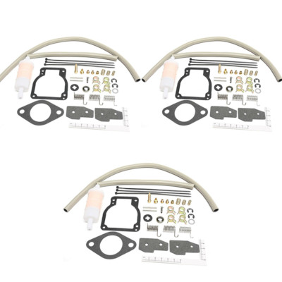 3sets For Mercury 75, 90, 115, 120,125 HP Carburetor Kit 1395-8236358,18-7750-1