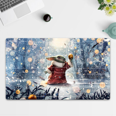 Playmat Little Yoda TCG Starwars : Unlimited Trading Card Game Play Mat Free Bag
