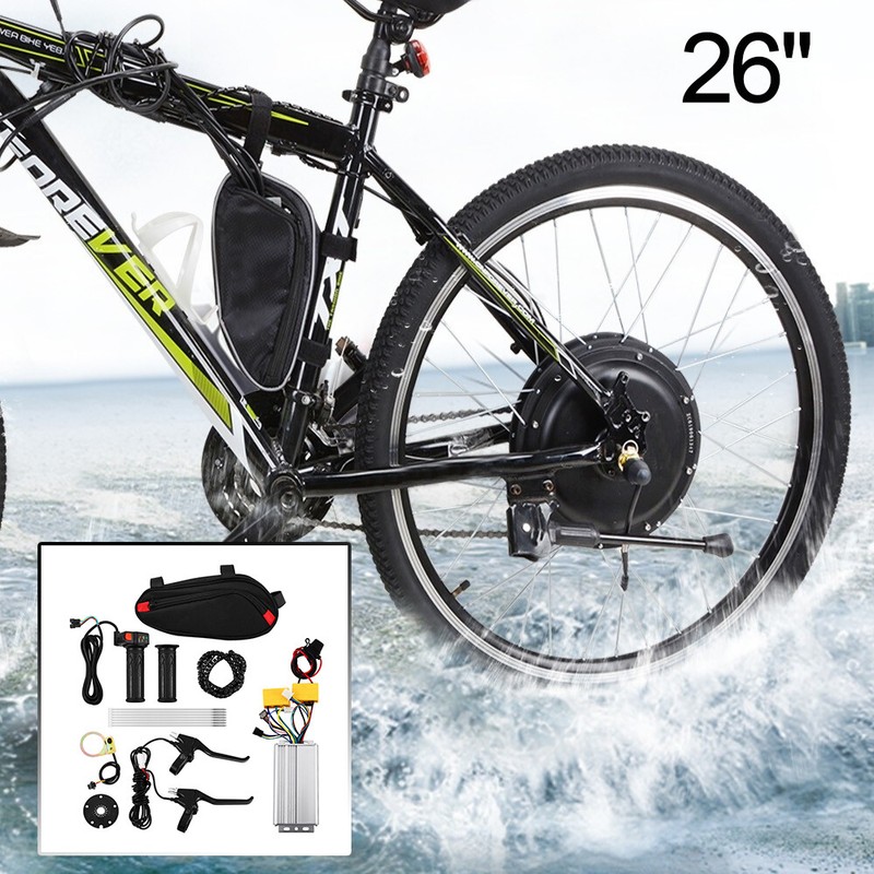 26 Inch Rear Wheel Bicycle Conversion Kit 48V 1000 Watt Hub Motor Electric Bike