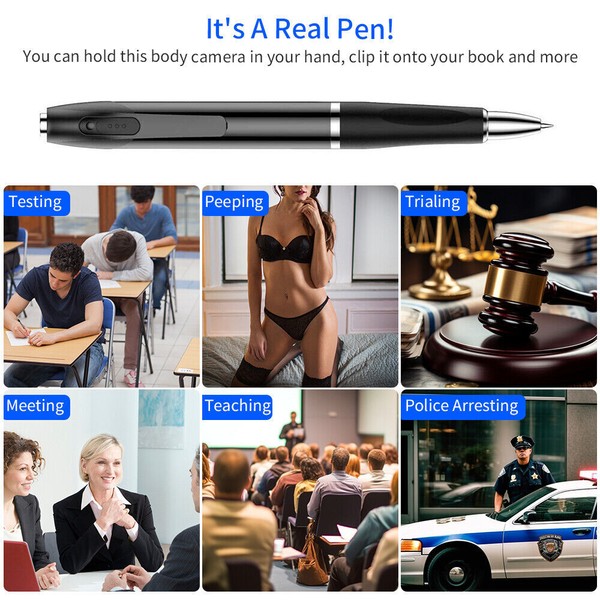Pen Camera Hidden Cam 1080P Pocket Video Recorder Security Mini Body HD DVR - Image 48