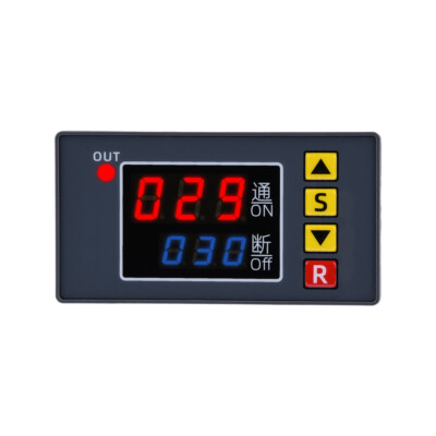 AC110V-220V DC12V 24V Digital Dual Display Cycle Timing Delay Timer RelayModule