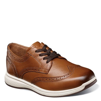 

Оксфорд для мальчиков и девочек Флорсхайм, Великие озера, Wingtip Oxford Jr., Cognac/white