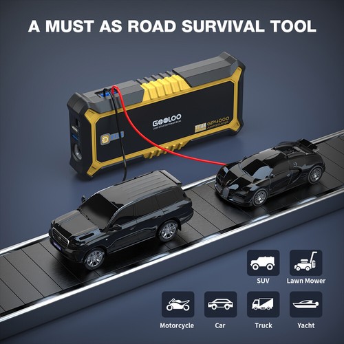 GOOLOO 4000A Peak 26800mah Car Jump Starter Battery Charger Portable Jump Box US