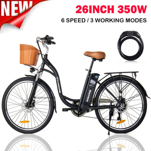 Electric Bicycle for Sale: Electric Bike 26'' Folding Ebike  City Commuter Bicycle 6-Speed 36V Li-Battery in Compton, California