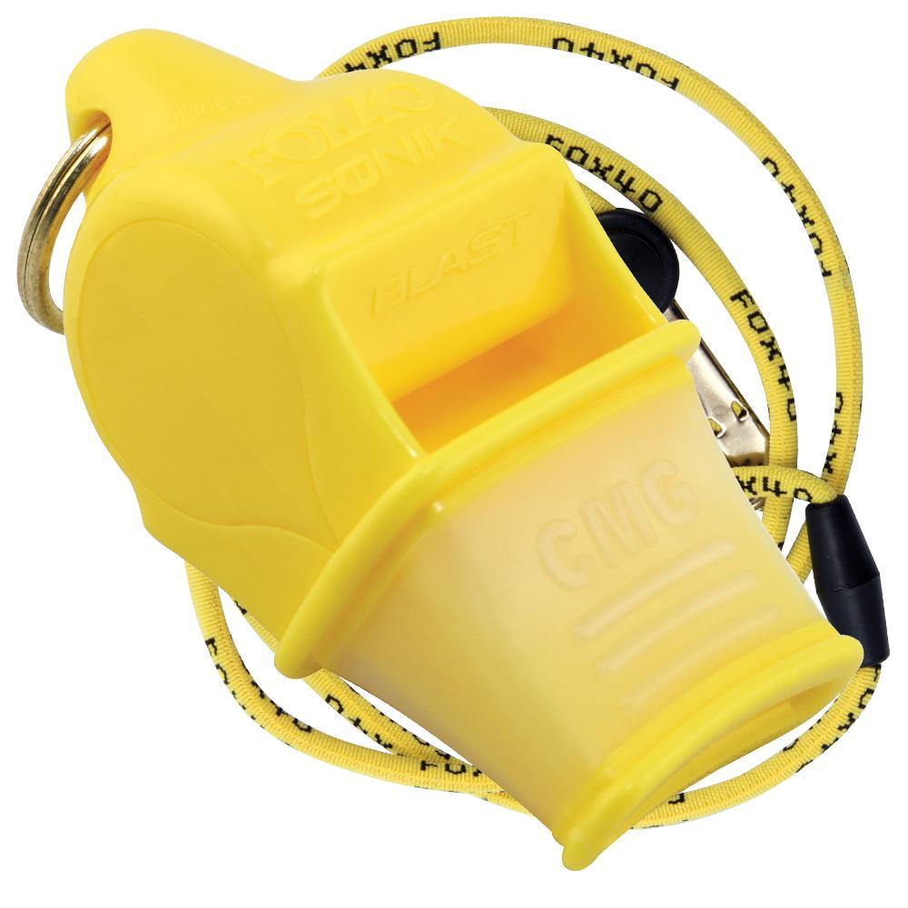 YELLOW Fox 40 SONIK BLAST CMG Whistle Official Coach Safety Rescue БЕСПЛАТНЫЙ ШНУР