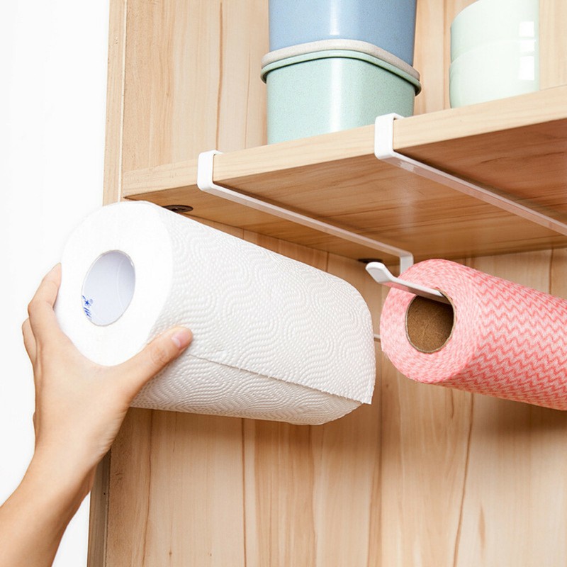 Holder Roll Paper Towel Rack Stainless Metal Organizer