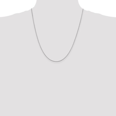 Pre-owned Superdealsforeverything Real 10kt White Gold 1mm Box Chain; 22 Inch; Lobster Clasp