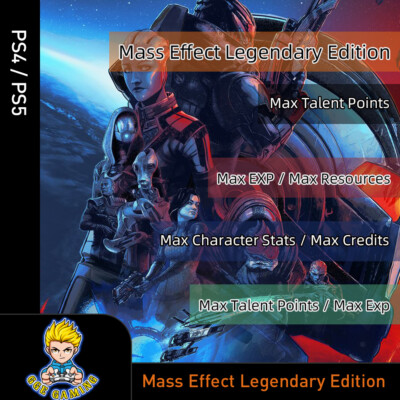 Mass Effect Legendary Edition (PS4 Mod)-Max Points/EXP/Resources/Stats/Credits