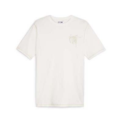 Женская футболка с круглым вырезом и коротким рукавом Puma Classics с графическим рисунком, белые повседневные топы 62