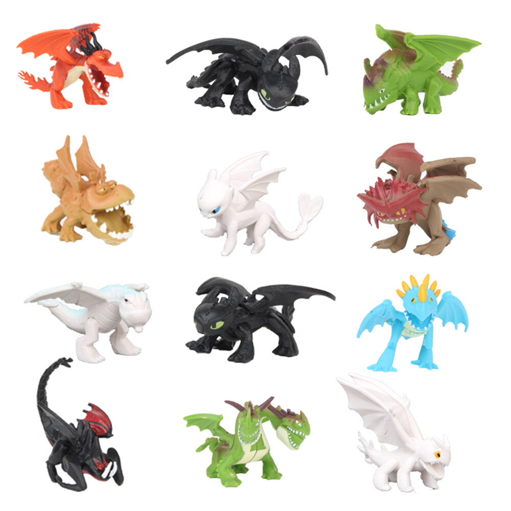 Light Night Fury Toothless Toy Gift 12pcs
