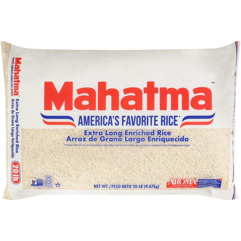 Enriched Extra Long Grain White Rice 20 Lb Bag