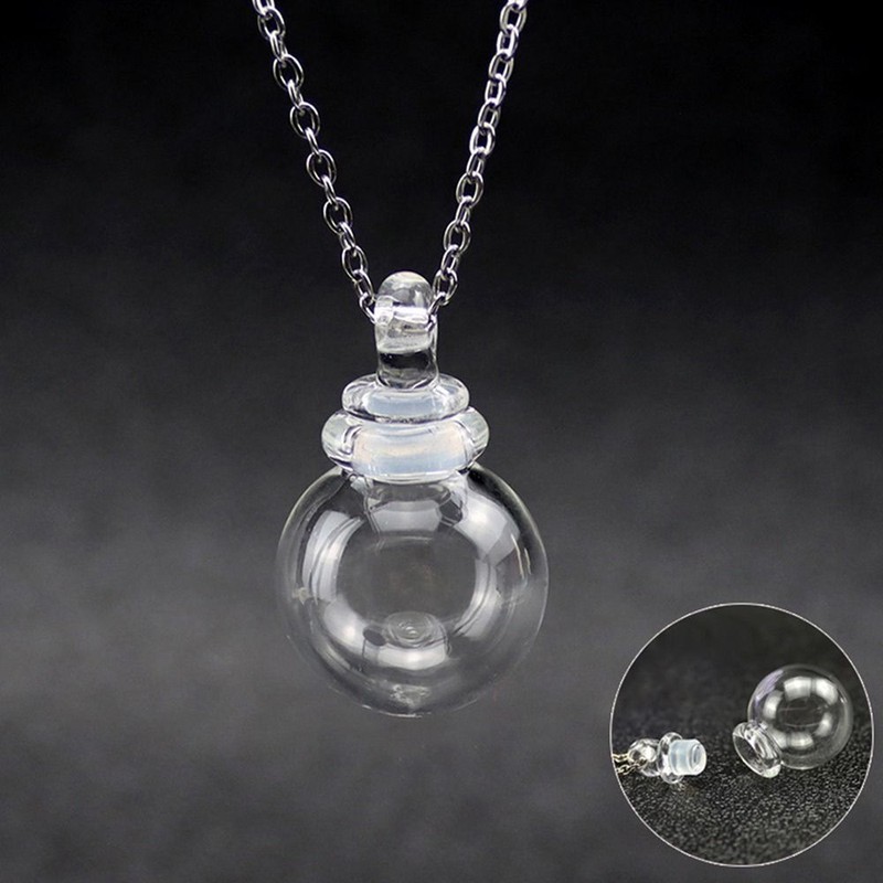 Bottle Pendant Perfume Vial Necklace Essential Oil Diffuser Memorial Jewellery