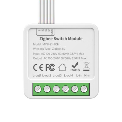 Tuya Zigbee 2/3/4 Smart Gang Switch Module 2 Way Control DIY Breaker Smart Home