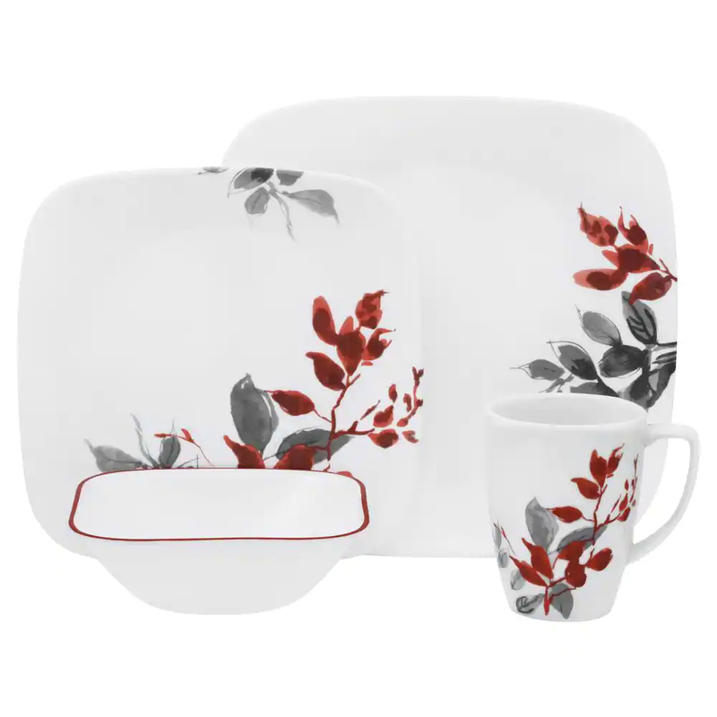 Boutique Kyoto Leaves 16-Piece Asian Inspired Kyoto Leaves P