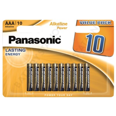 Panasonic Alkaline Power Bronze AAA LR03 Batteries X 10 *Long Expiry*