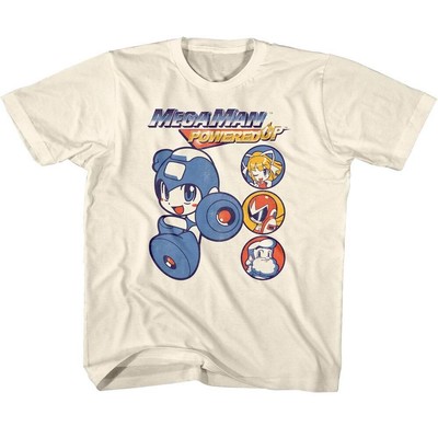 Megaman Powered Up Chibi Circles Kids T Shirt