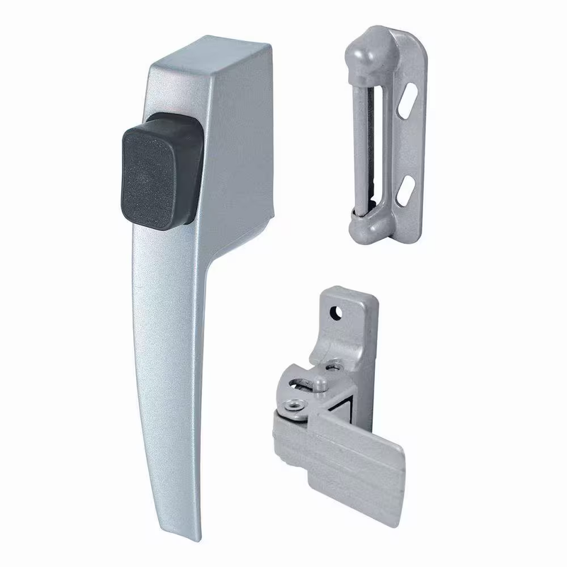 Prime Line Storm Door Latch Set Push Button Handle Aluminum Night Lock Screen