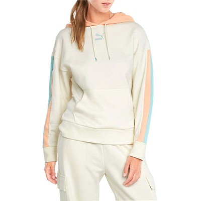 Puma Clsx Logo Pullover Hoodie Womens Off White Повседневная верхняя одежда 589768-88