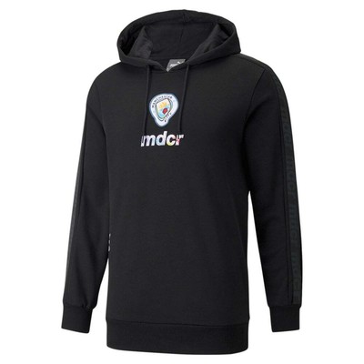 

Puma Mcfc X Mdcr Graphic Pullover Hoodie Mens Size  Повседневная верхняя одежда 764070-02, Черный