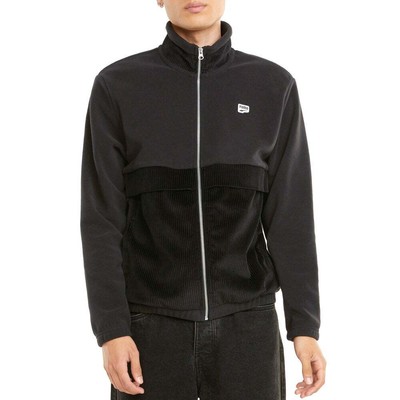 

Puma Downtown Corduroy Mix Full Zip Jacket Mens Size  Casual Athletic Outerwea, Черный, Puma Downtown Corduroy Mix Full Zip Jacket