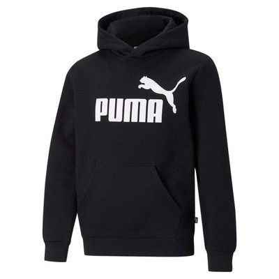 

Puma Ess Logo Pullover Hoodie Youth Boy Black Повседневная верхняя одежда 58696501, Черный