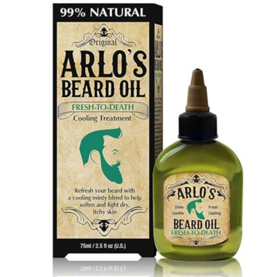  Arlo's Beard Oil 2.5 oz. - Fresh to Death - Original Peppermint, 99% Natural
