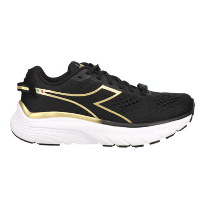Diadora Equipe Atomo Running Womens Black, Gold Sneakers Athletic Shoes 178050-