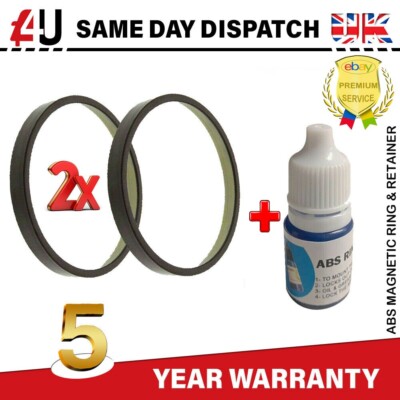 2X  FOR CITROEN BERLINGO REAR ABS MAGNETIC RING + RETAINER