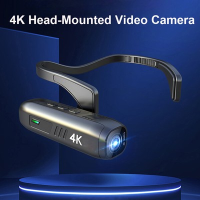 4K 30FPS Head Mounted Camera Wearable WiFi Video Camera Camcorder For Vlog F5W6