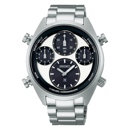 Pre-owned Seiko Men's Blue Dial Silver Stainless Steel Band Prospex Sea Solar Quartz Watch