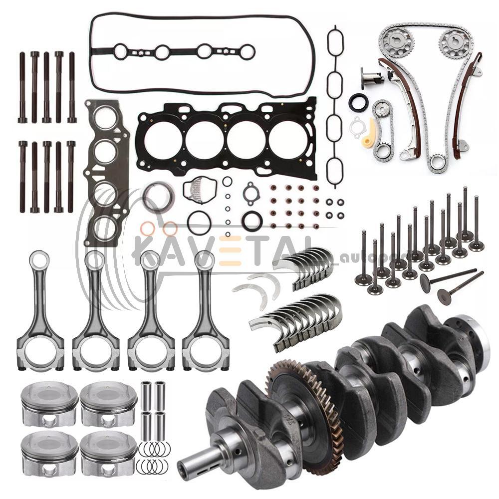 2AZ-FE 2.4L Engine Overhaul Rebuild Kit w/ Crankshaft Rods Timing Kit For Toyota