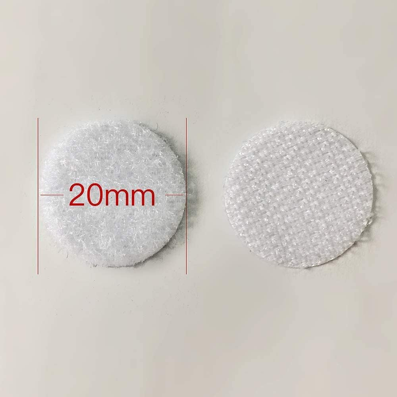1000pcs (500 Pair Sets) 3/4" Diameter Sticky Back Coins Hook & Loop Self Adhesiv