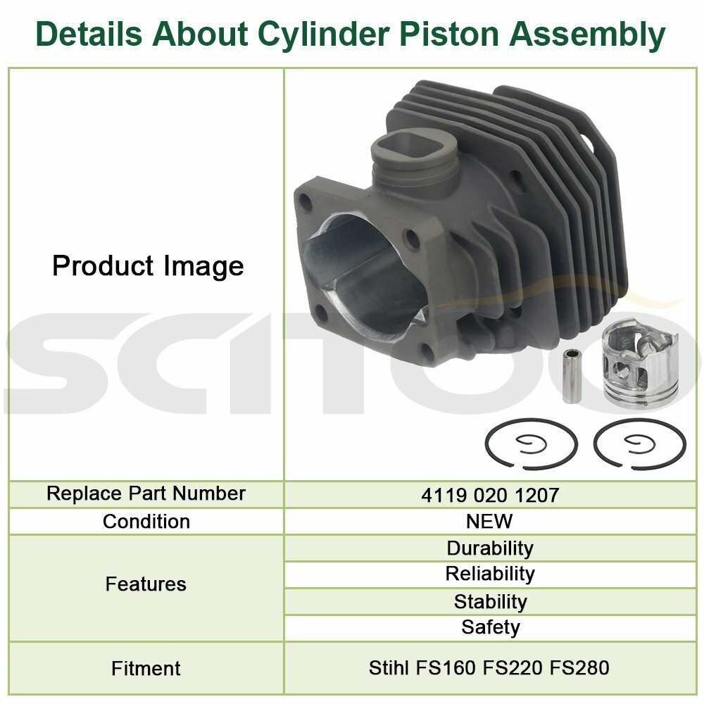 For Stihl FS160 FS220 FS280 Trimmer 4119 020 1207 Cylinder