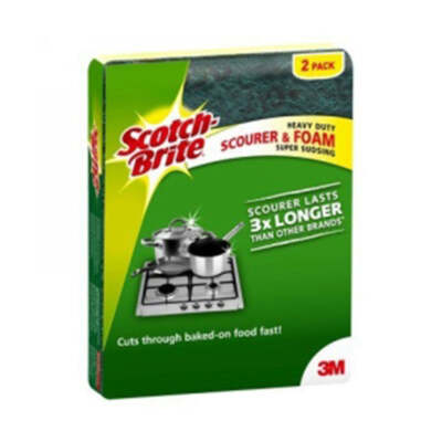 Scotch Brite Heavy Duty Sponge Foam Scrub Multi Purpose Versatile Pack of 2