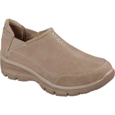 NIB Skechers Easy Going Hive Natural Tan US 6 EU 36 UK 3 Suede+Faux Fur Bootie