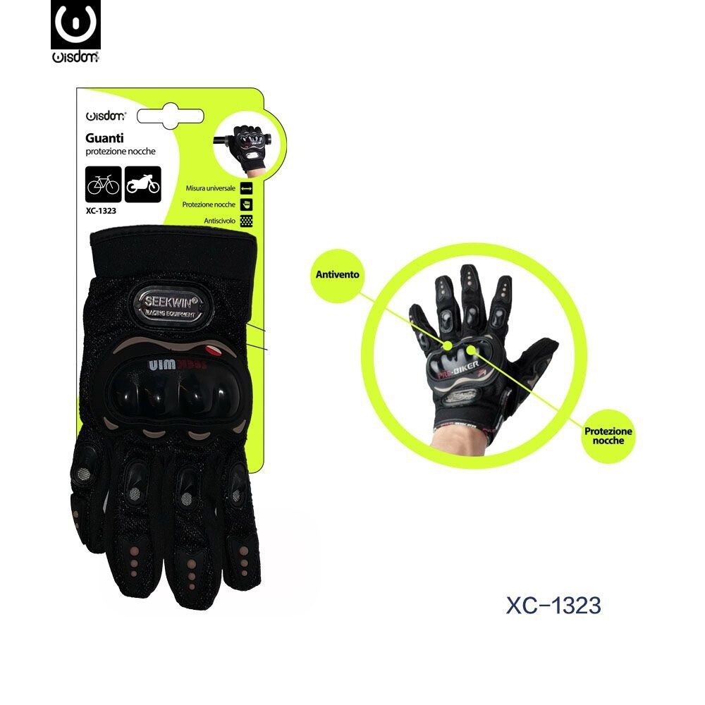 Guanti Con Protezione Nocche Universali Per Moto Bici Bicicletta Xc-1323 wis