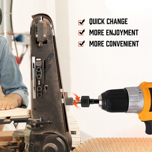 22PCS Power Nut Driver Bit Set Quick Change MM & SAE Impact 1/4" Hex Shank