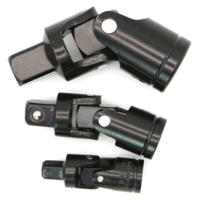Premium Impact Universal Joint Socket Swivel Set,3 Pieces 1/2'' 3/8'' 1/4'' Drive