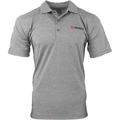 

SHOEBACCA Solid Heather Рубашка поло с коротким рукавом Мужская повседневная P2003-STG-SB, Grey, SHOEBACCA Solid Heather Short Sleeve Polo Shirt