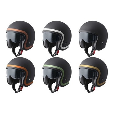 GMS Ride Jethelm Motorradhelm matt schwarz Visier ECE 22.06 Polycarbonat
