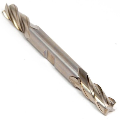 15//32 x 1//2/" Shank 4F HSS Non Center Cutting Double End Mill